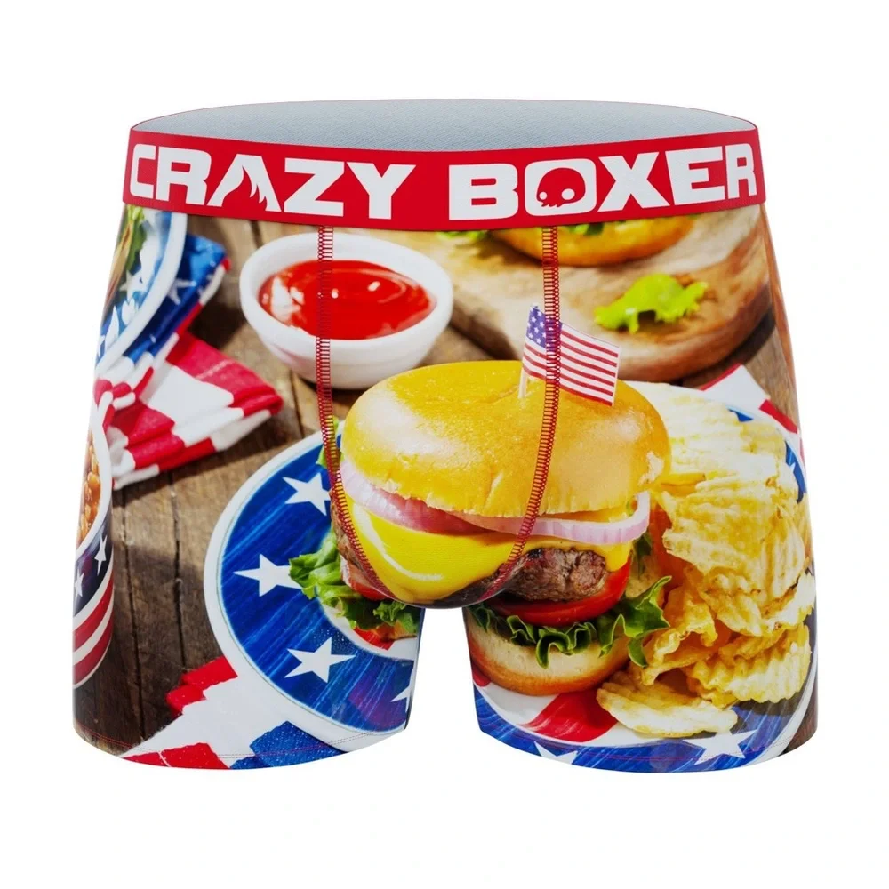 NWT CRAZY BOXER Cheeseburger Cookout Boxer Briefs